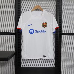 Hauts Et Tee-Shirts  Femme | Fc Barcelone 2023/24 Match Extérieur Femme Blanc