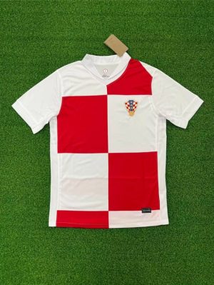 Hauts Et Tee-Shirts  Homme | Croatie 2024/25 Stadium Domicile Hauts Et Tee-Shirts Blanc