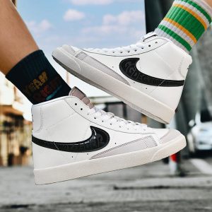 Skateboard  Homme/Femme | Sb Zoom Blazer Mid Chaussures Blanc